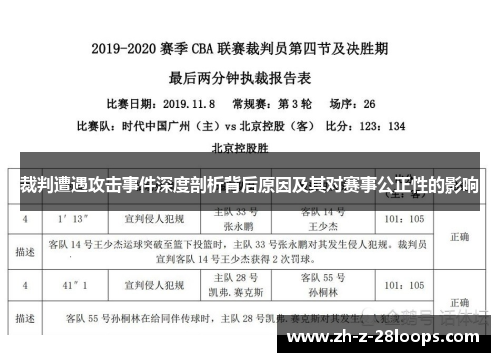 裁判遭遇攻击事件深度剖析背后原因及其对赛事公正性的影响