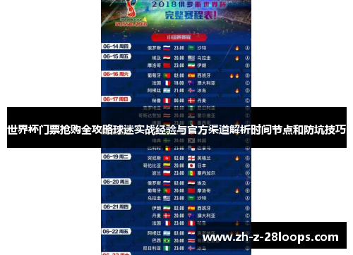 世界杯门票抢购全攻略球迷实战经验与官方渠道解析时间节点和防坑技巧 世界杯门票抢购全攻略球迷实战经验与官方渠道解析时间节点和防坑技巧